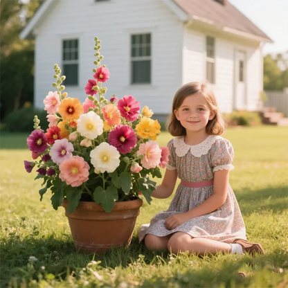 🌸 Семена на двойна ароматна ружа (Alcea розова)