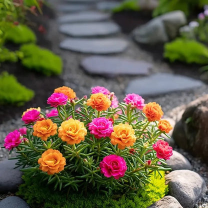 🌸 Семена от портулака (Portulaca) — 🌿 Многогодишни, голямоцъфтящи сортове / Лесни за отглеждане / Идеални за балкон и градина