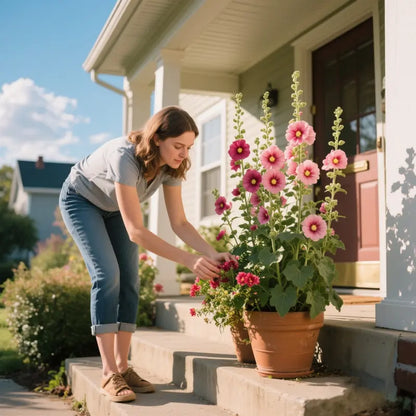 🌸 Семена на двойна ароматна ружа (Alcea розова)