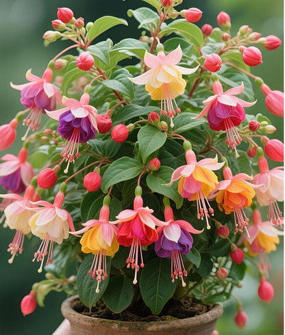 🔥Семена на издръжливи многогодишни цветя🌺Плачеща фуксия - мечтателен висящ цветен водопад