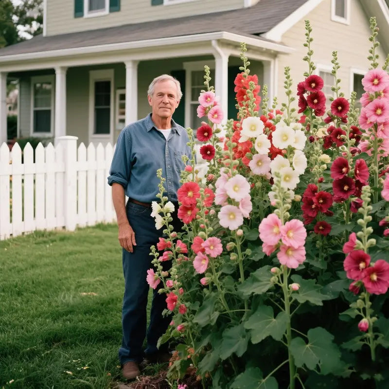 🌸 Семена на двойна ароматна ружа (Alcea розова)