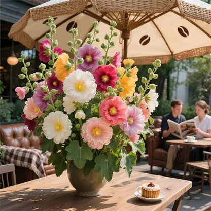 🌸 Семена на двойна ароматна ружа (Alcea розова)