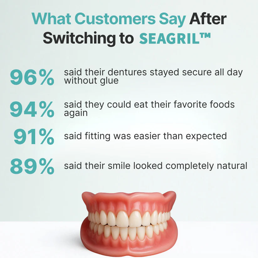 😁 Приключва днес: 70% ОТСТЪПКА! SEAGRIL™ Персонализирани пълнофункционални протези. Правят ви по-уверени – Произведени в САЩ и сертифицирани от FDA