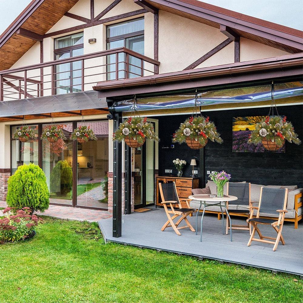 🎄Коледна промоция 50% ОТСТЪПКА🔥Изкуствен Коледен Кош с Осветление